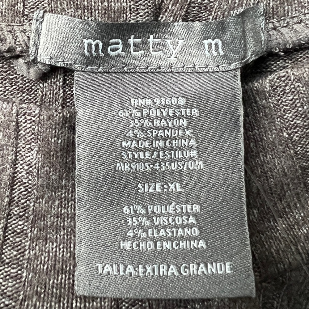 Matty M Women's Heather Pebble Mock Neck Ribbed Tunic Pullover Top Sweater XL - Picture 12 of 13